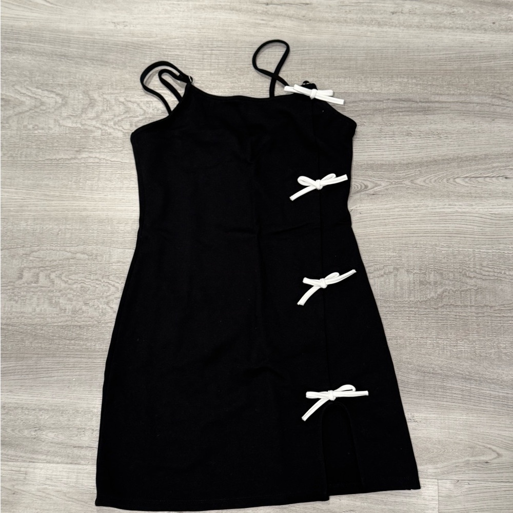 Black Sheath Mini Dress with Spaghetti Straps